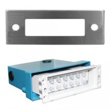 Φωτιστικό Χωνευτό Ορθογώνιο LED 0.8W 230V 3100K Θερμό Φως Αλουμινίου Inox 9601 IP54